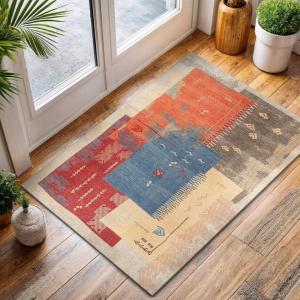 CAMILSON Baby Shag Rug 8×10 Modern Luxury Striped Boho Area Easy Shaggy Rugs Soft Medium Pile Stain Resistant Easy-Cleaning Non-Shedding for Living Room Office Indoor Carpet (8 x 10 / Beige – Gray)(4007 – Multicolor)