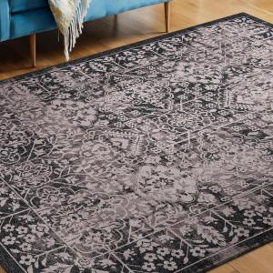 CAMILSON Baby Shag Rug 8×10 Modern Luxury Striped Boho Area Easy Shaggy Rugs Soft Medium Pile Stain Resistant Easy-Cleaning Non-Shedding for Living Room Office Indoor Carpet (8 x 10 / Beige – Gray)(2003 – Beige)