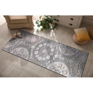 CAMILSON Indoor Outdoor Rug, Navy 7’10”x10’ Leaf Tropical Botanical Area Rugs for Indoor and Outdoor patios, Easy-Cleaning Non-Shedding Living Room, Garden and Kitchen Washable Outside Carpet (8×10)(3003 Beige)