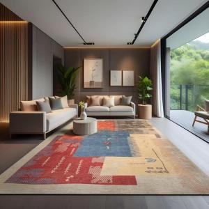 CAMILSON Printed Living Room Rugs Oriental Retro Traditional Area Rug 9×12 Non-Shedding Ultra Thin Super Strong Stain Resistant Indoor Carpet for Hallway Kitchen Office (9 x 12 / Multicolor)